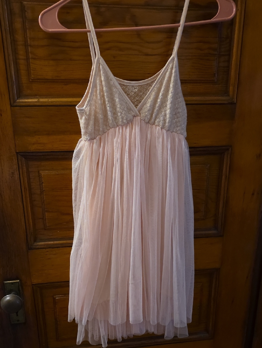 Princess Delicate Pink Lace & Tulle Chemise Nightgown